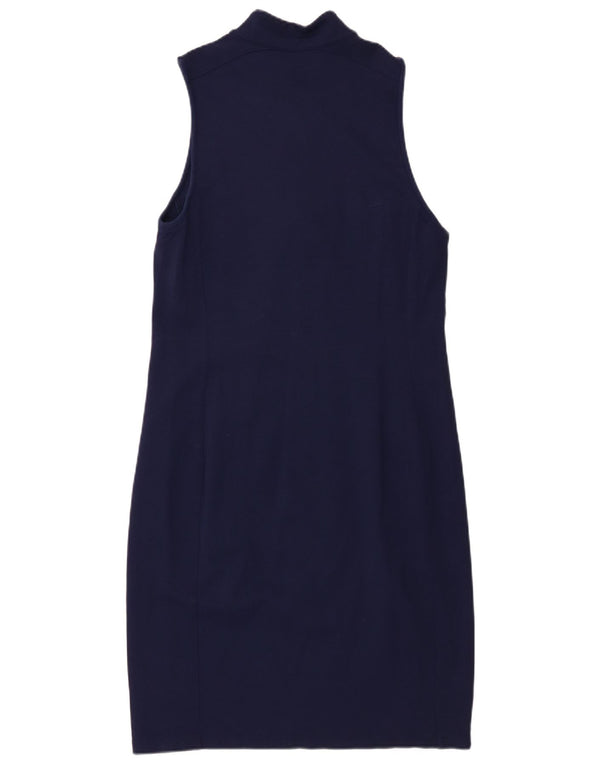 Ralph Lauren Womens Sleeveless Sheath Dress UK 14 Large Navy Blue Viscose