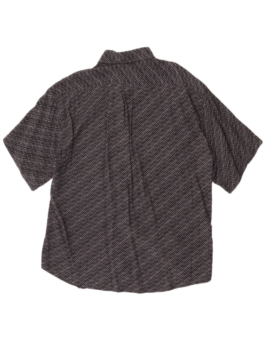 Tipo' S Mens Short Sleeve Shirt Large Black Geometric Viscose