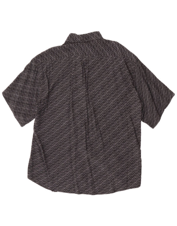 Tipo' S Mens Short Sleeve Shirt Large Black Geometric Viscose