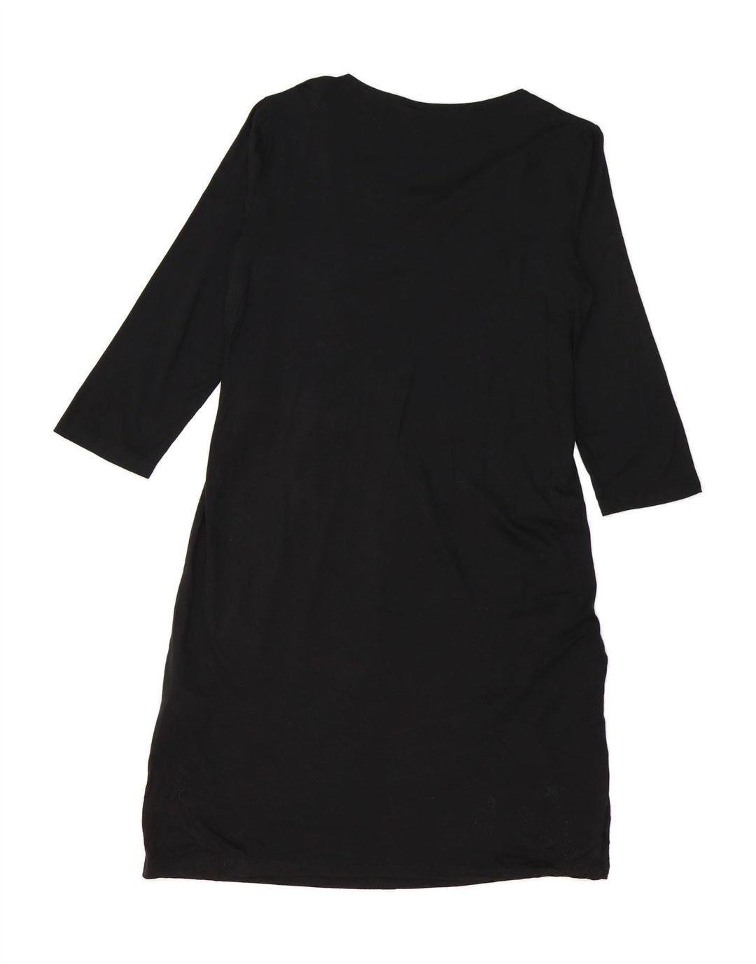DKNY Womens 3/4 Sleeve Sheath Dress UK 12 Medium Black Lyocell Vintage Dkny and Second-Hand Dkny from Messina Hembry 