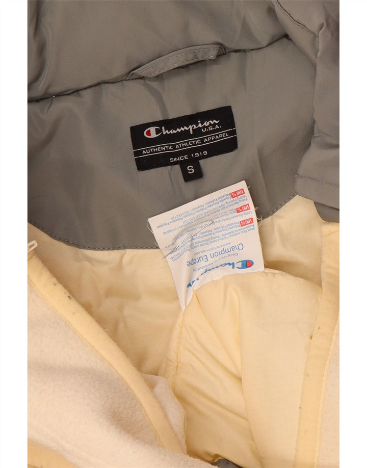 Champion Womens Oversized Padded Jacket UK 10 Small Grey Nylon