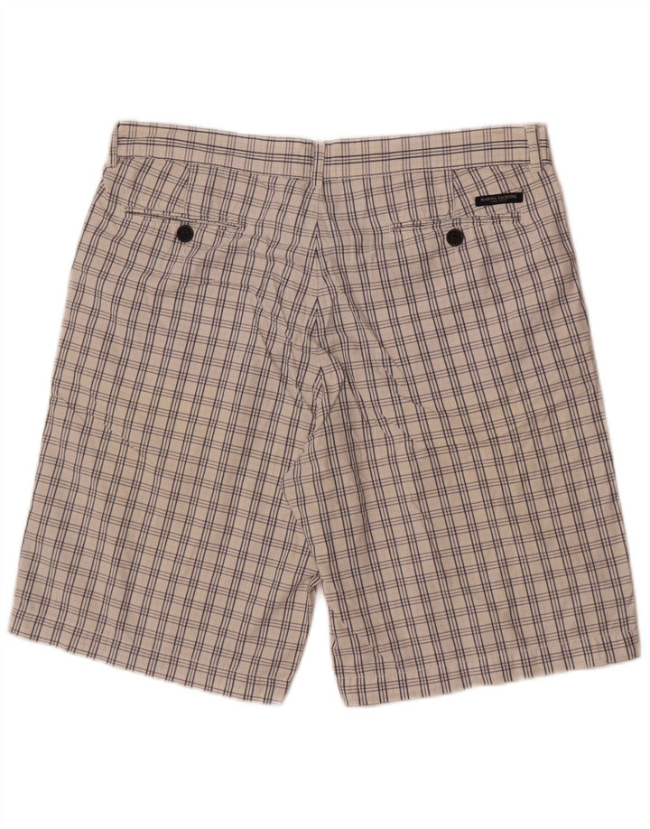 Marina Yachting Mens Chino Shorts IT 50 Large W36  White Check