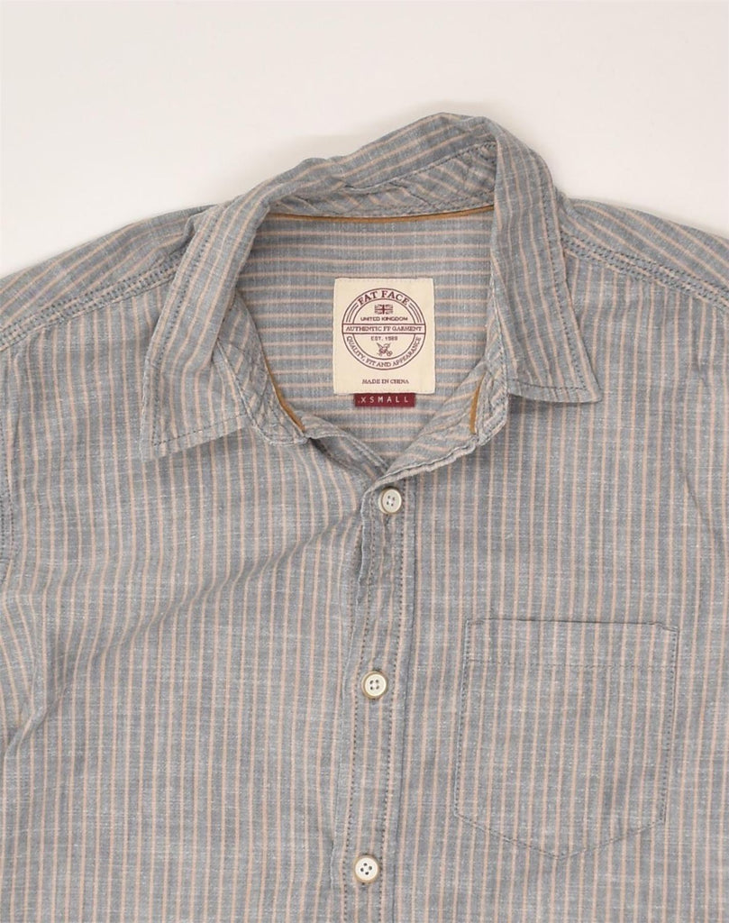 FAT FACE Mens Shirt XS Grey Pinstripe Cotton | Vintage Fat Face | Thrift | Second-Hand Fat Face | Used Clothing | Messina Hembry 