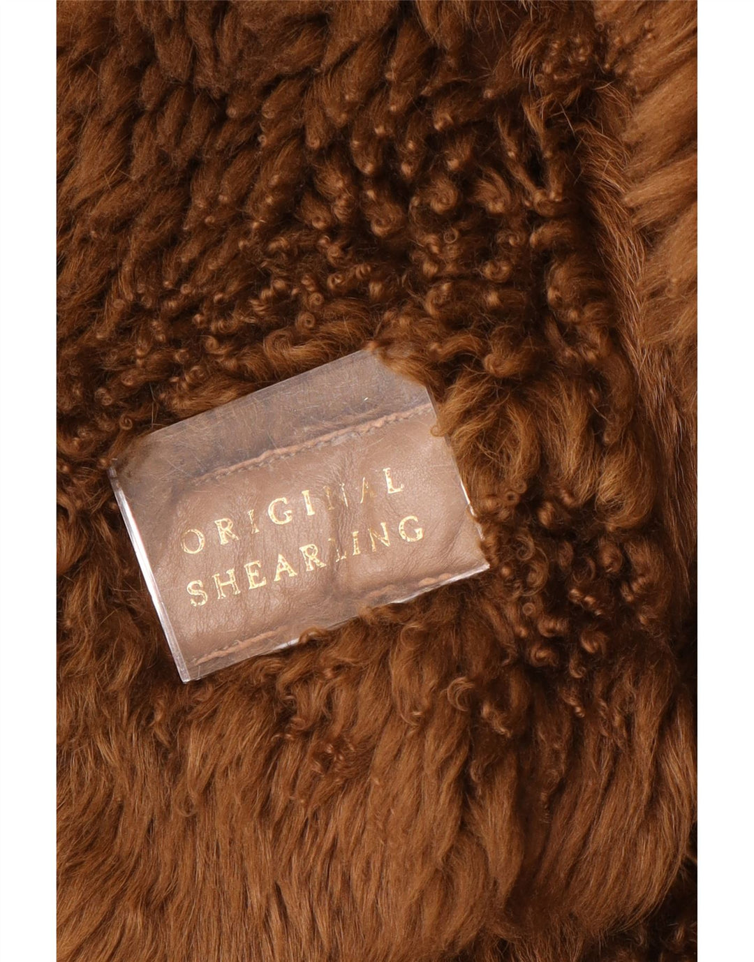 VINTAGE Womens Oversized Shearling Coat IT 44 Medium Brown Shearling