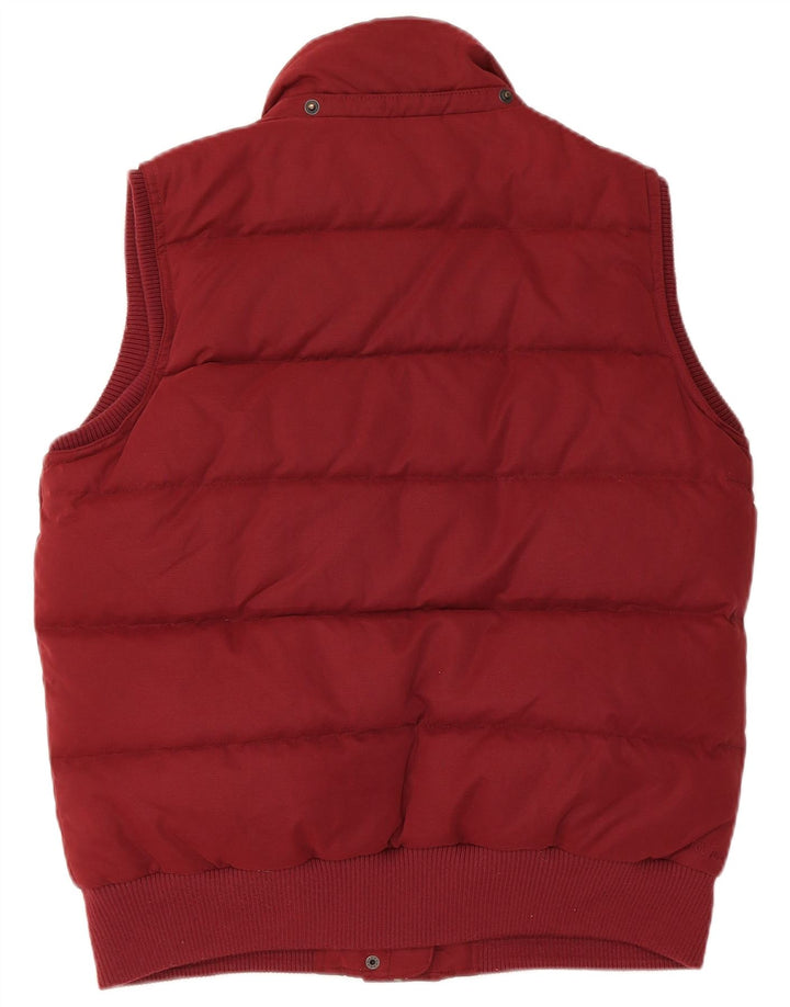Fat Face Womens Padded Gilet UK 14 Large Maroon Polyester