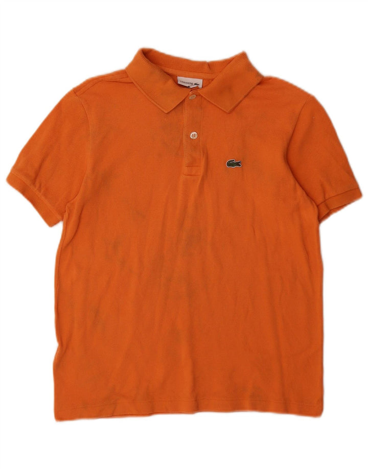 Lacoste Boys Polo Shirt 13-14 Years Orange Cotton