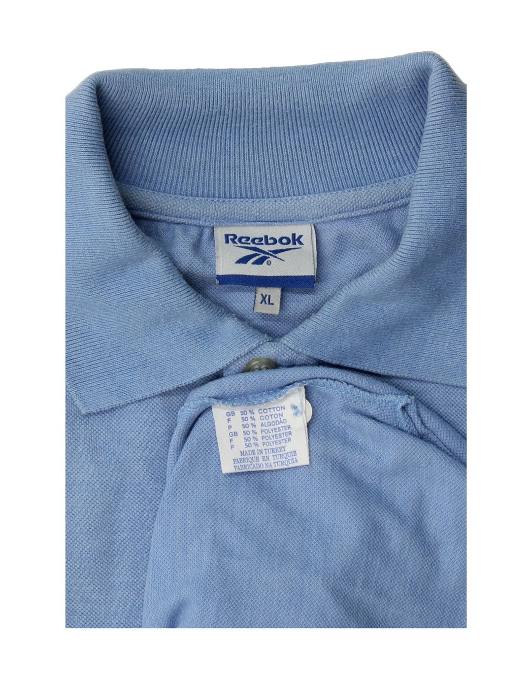 REEBOK Mens Polo Shirt XL Blue Cotton Vintage Reebok and Second-Hand Reebok from Messina Hembry 