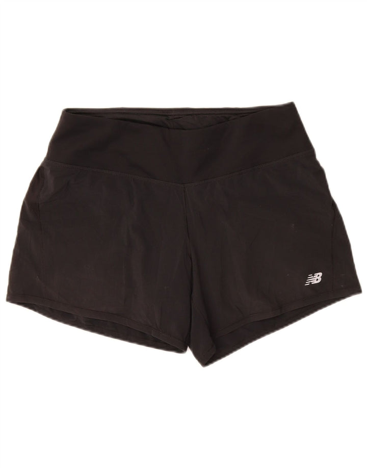 New Balance Womens Sport Shorts UK 12 Medium  Black Polyester
