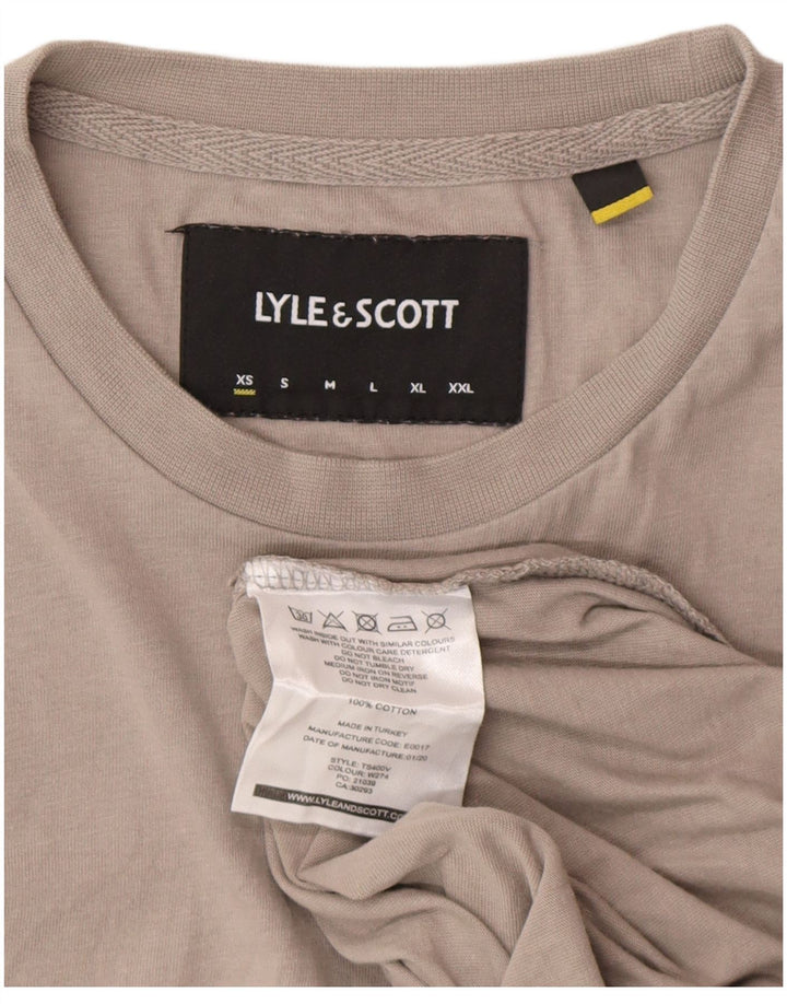 Lyle & Scott Mens T-Shirt Top XS Grey Cotton