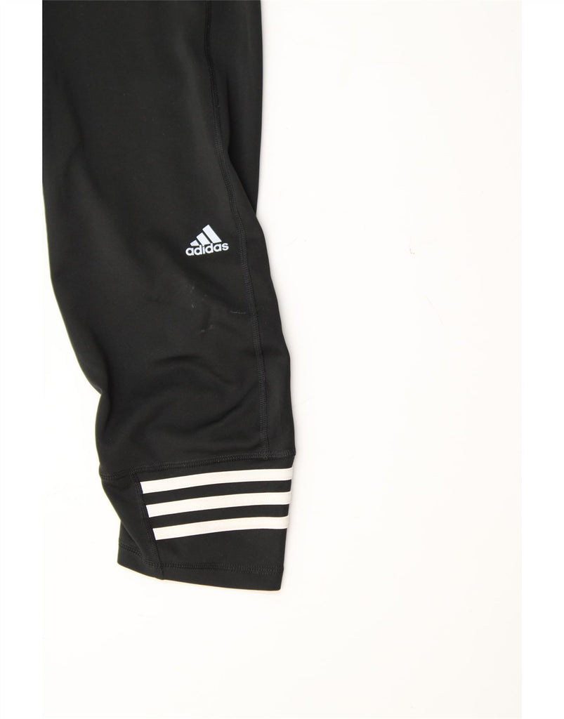 ADIDAS Womens Climalite Capri Leggings UK 12/14 Medium Black Vintage Adidas and Second-Hand Adidas from Messina Hembry 