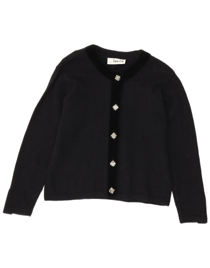 Fausta Womens Cardigan Sweater UK 14 Medium Black
