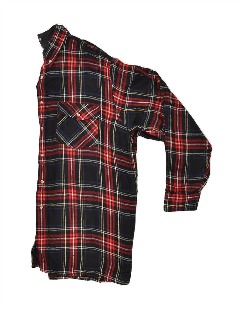 VAN HEUSEN Mens Flannel Shirt XL Red Check Acrylic | Vintage Van Heusen | Thrift | Second-Hand Van Heusen | Used Clothing | Messina Hembry 