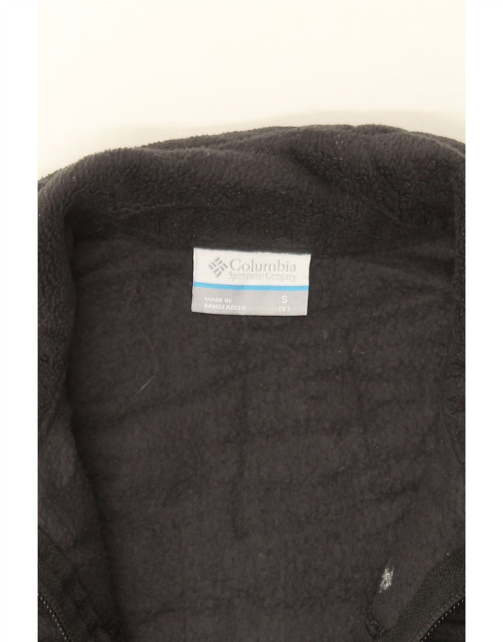 COLUMBIA Boys Fleece Jacket 7-8 Years Small Grey Polyester Vintage Columbia and Second-Hand Columbia from Messina Hembry 