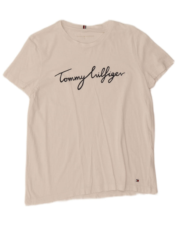 Tommy Hilfiger Womens Graphic T-Shirt Top UK 16 Large White