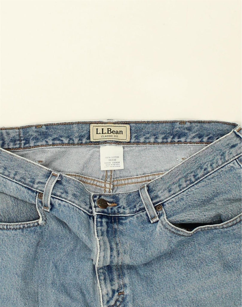 L.L.BEAN Mens Classic Fit Straight Jeans W36 L32  Blue Cotton | Vintage L.L.Bean | Thrift | Second-Hand L.L.Bean | Used Clothing | Messina Hembry 