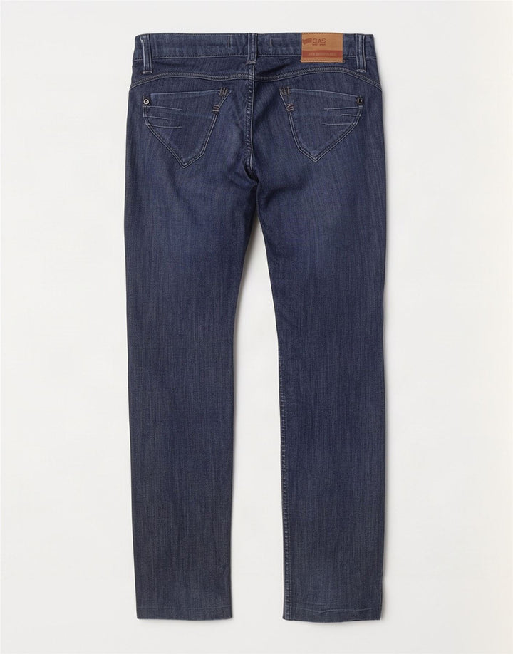 Gas Womens Slim Jeans W27 L33 Navy Blue Cotton