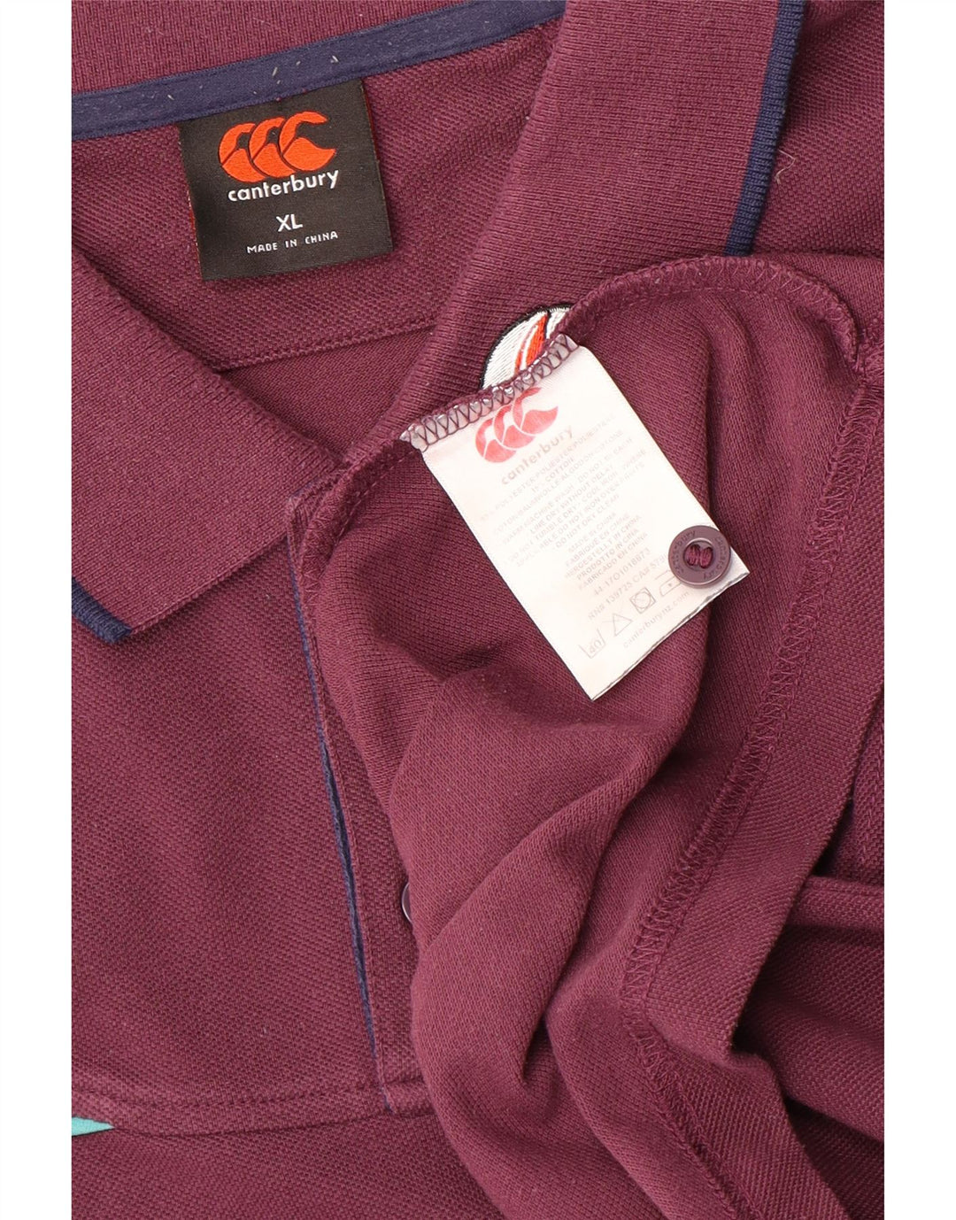 CANTERBURY Mens IRFU Polo Shirt XL Purple Polyester