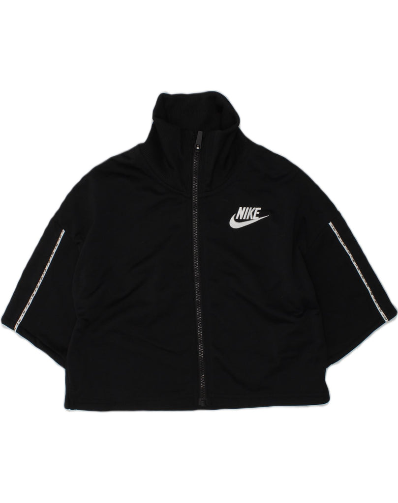 NIKE Girls Short Sleeve Tracksuit Top Jacket 9-10 Years Medium  Black | Vintage Nike | Thrift | Second-Hand Nike | Used Clothing | Messina Hembry 