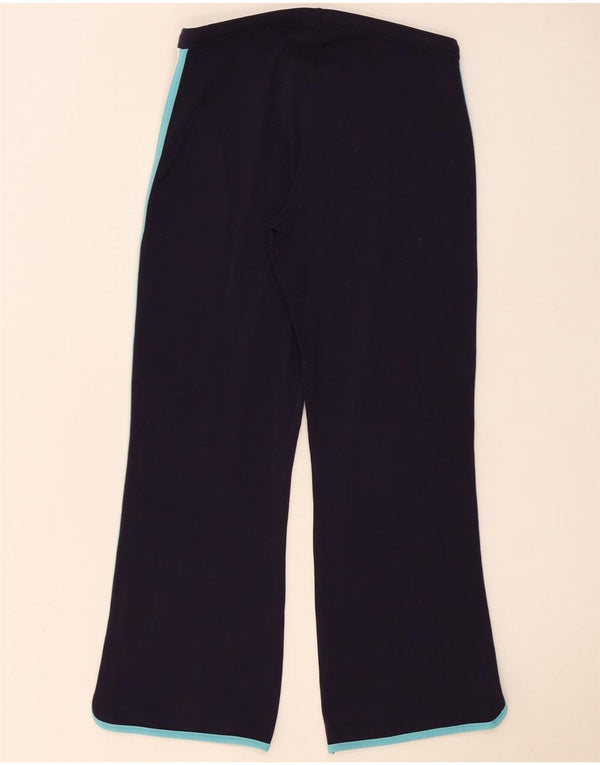 Puma Womens Tracksuit Trousers UK 14 Large Navy Blue Colourblock Nylon