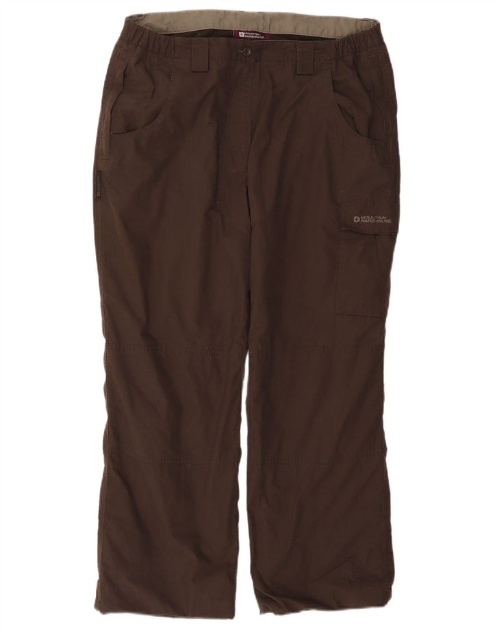 MOUNTAIN WAREHOUSE Womens Windbreaker Trousers UK 14 Large W34 L27 Brown