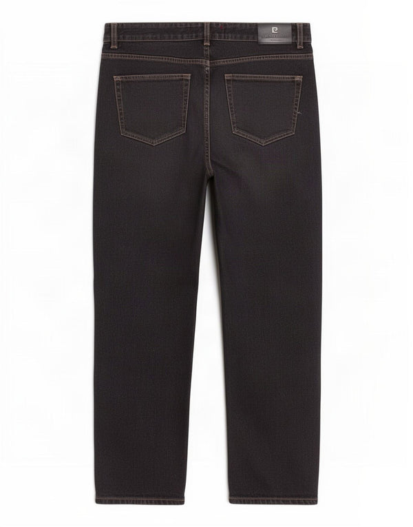Pierre Cardin Mens Straight Jeans W36 L32 Black Cotton