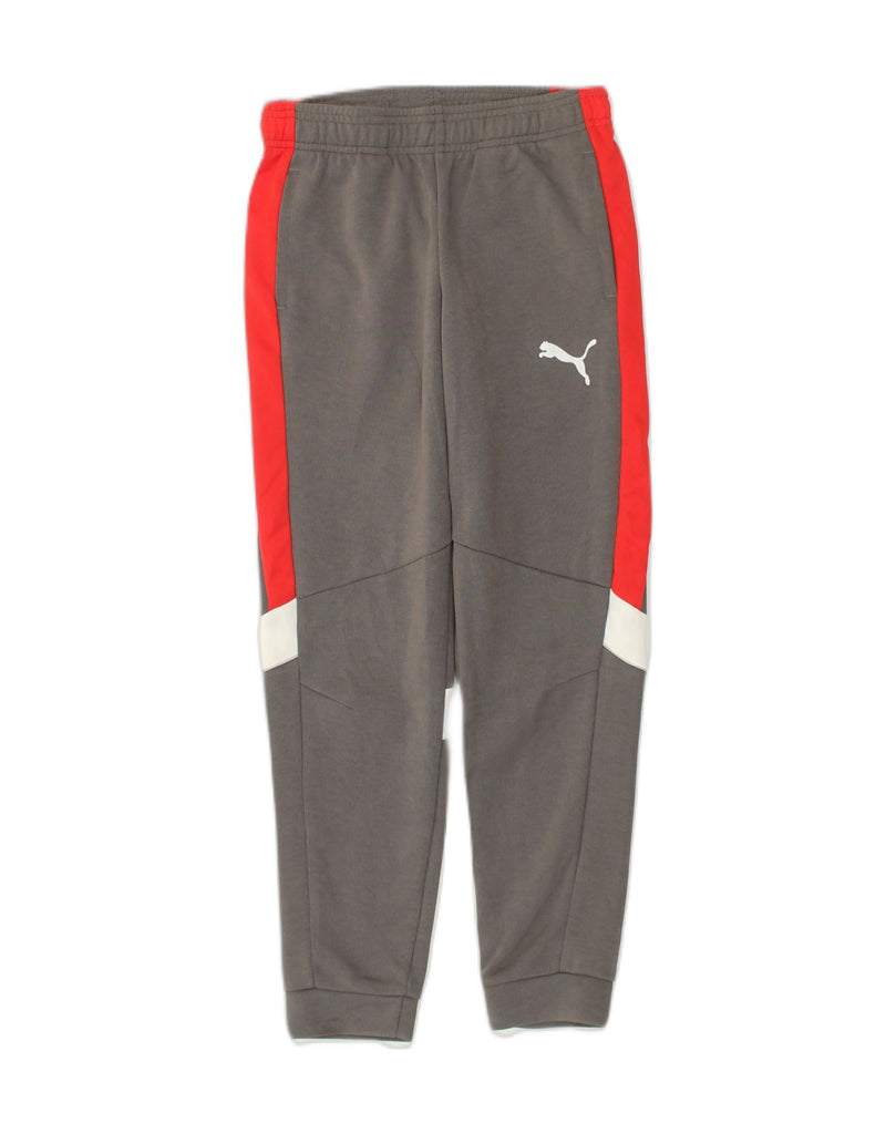 PUMA Boys Tracksuit Trousers Joggers 9-10 Years Grey Polyester | Vintage Puma | Thrift | Second-Hand Puma | Used Clothing | Messina Hembry 