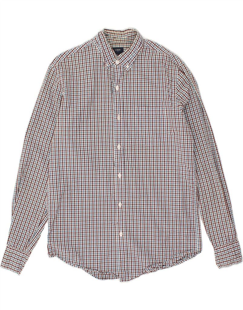 J. CREW Mens Shirt Medium Blue Check Cotton | Vintage J. Crew | Thrift | Second-Hand J. Crew | Used Clothing | Messina Hembry 