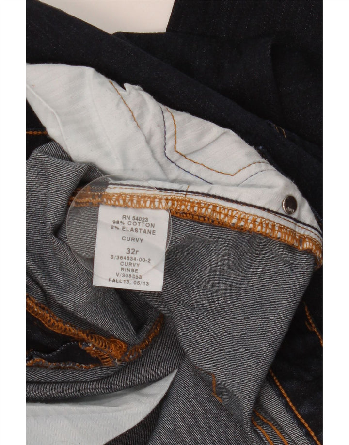 GAP Womens Curvy Flared Jeans W32 L33 Navy Blue Cotton