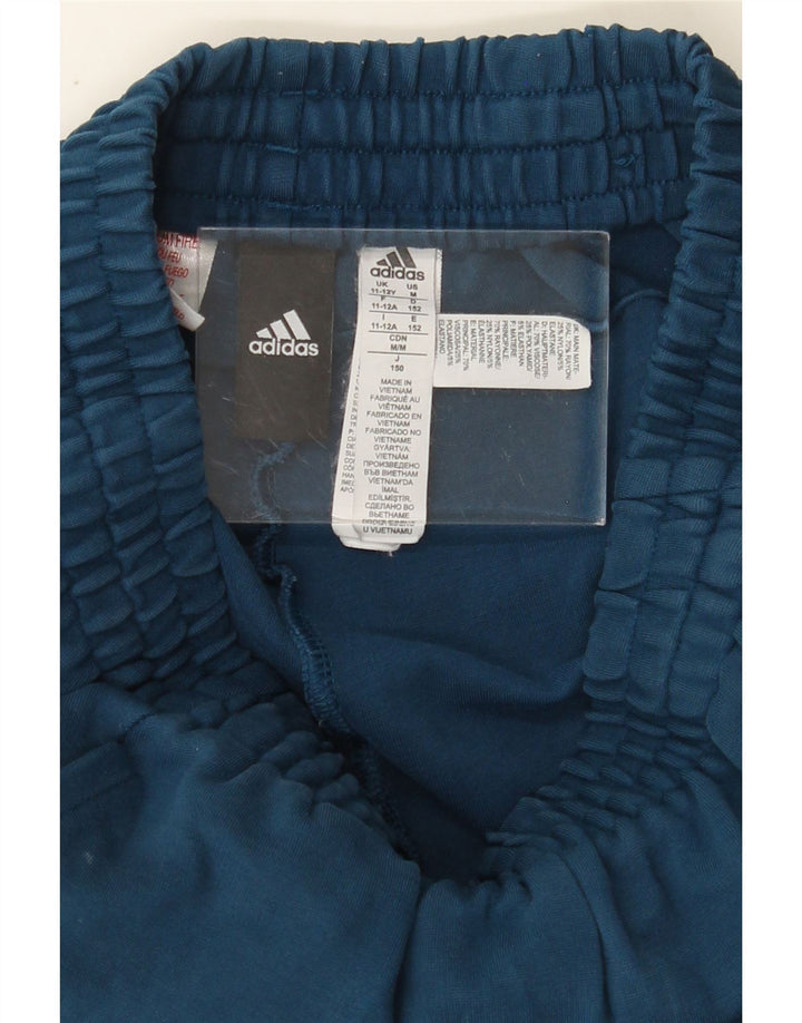 ADIDAS Boys Tracksuit Trousers 11-12 Years Blue Rayon Vintage Adidas and Second-Hand Adidas from Messina Hembry 