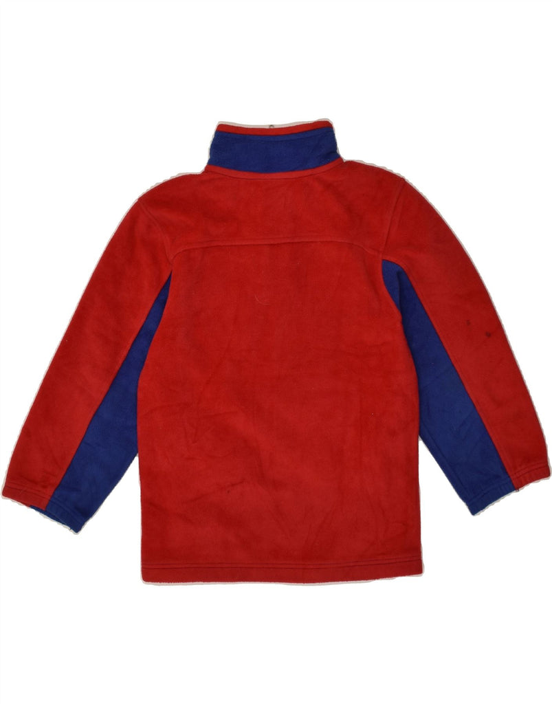 NFL Boys Zip Neck Fleece Jumper 7-8 Years Small Blue Colourblock Polyester | Vintage NFL | Thrift | Second-Hand NFL | Used Clothing | Messina Hembry 