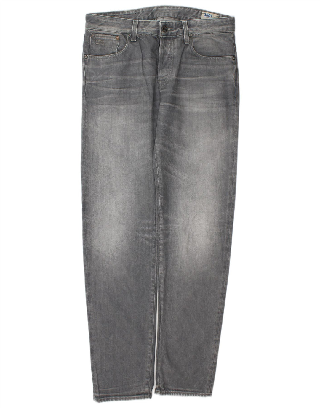 G-Star Mens Slim Jeans W32 L34 Grey Cotton