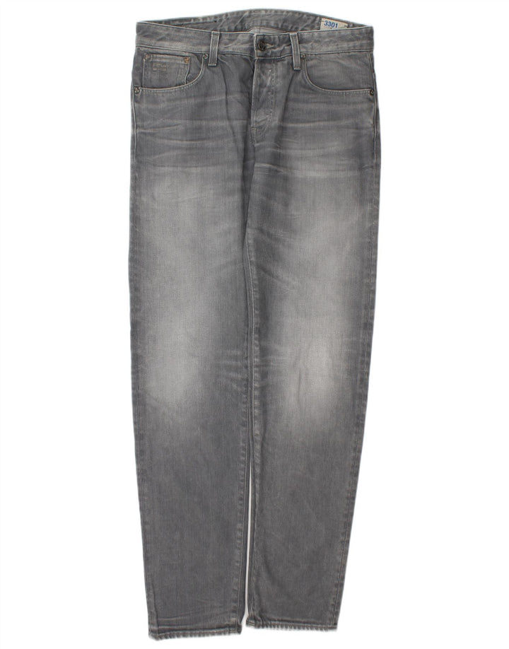 G-Star Mens Slim Jeans W32 L34 Grey Cotton