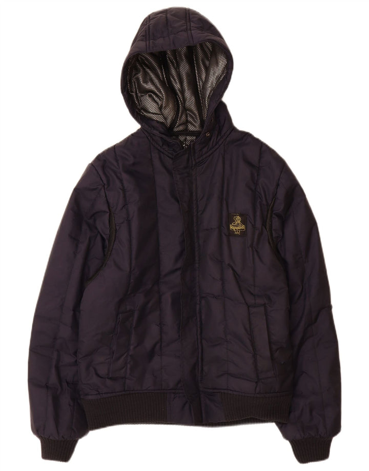 Refrigiwear Boys Hooded Padded Jacket 13-14 Years Large Navy Blue Polyamide