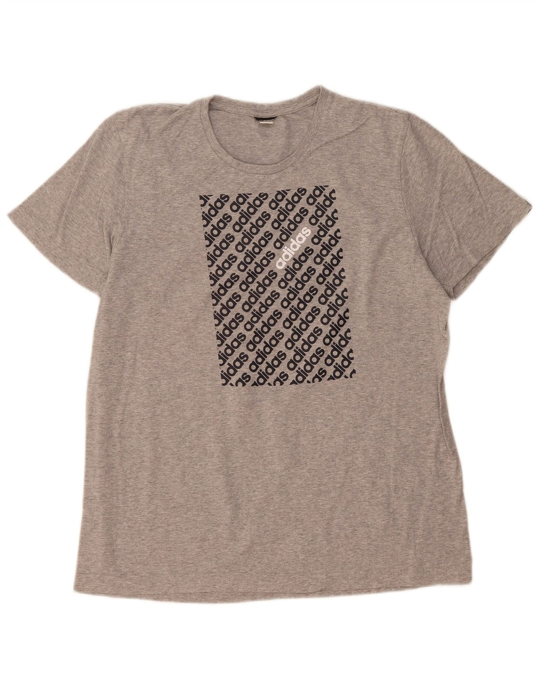 ADIDAS Mens Graphic T-Shirt Top Medium Grey