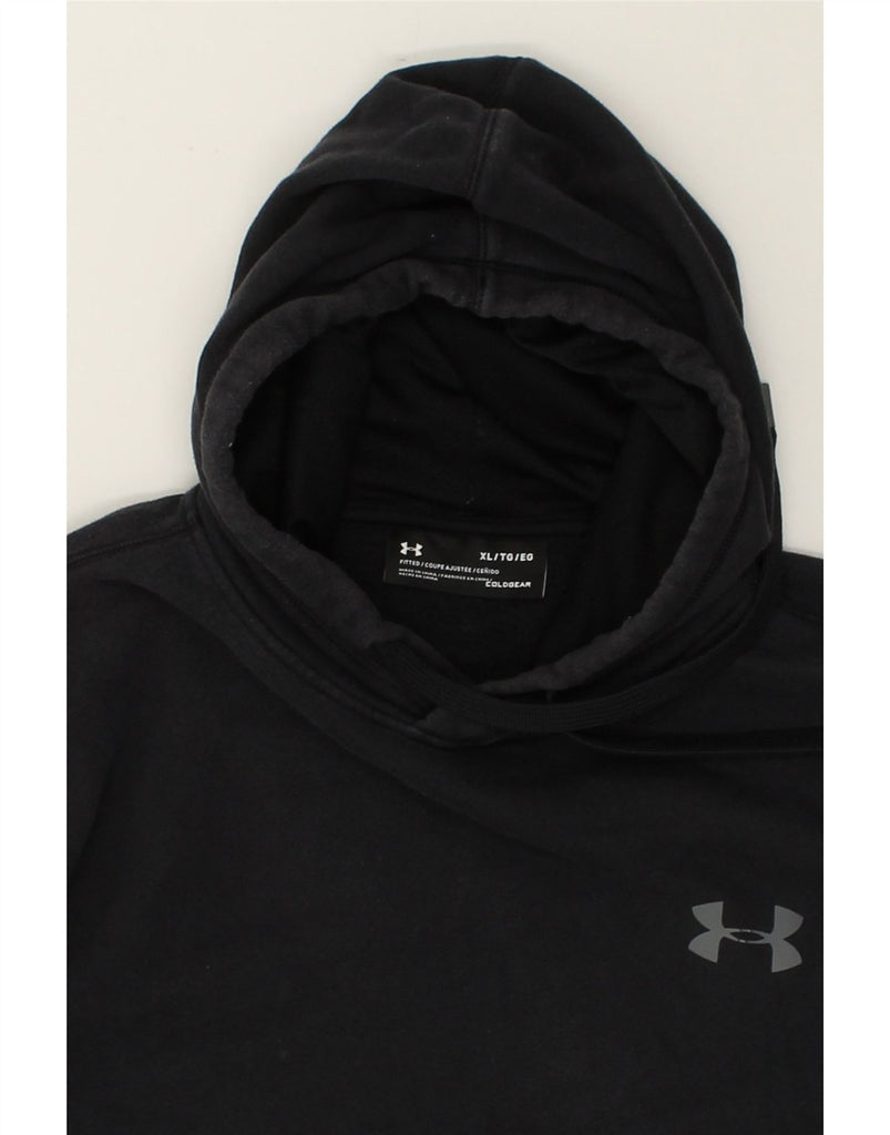 UNDER ARMOUR Mens Cold Gear Hoodie Jumper XL Black Cotton | Vintage Under Armour | Thrift | Second-Hand Under Armour | Used Clothing | Messina Hembry 