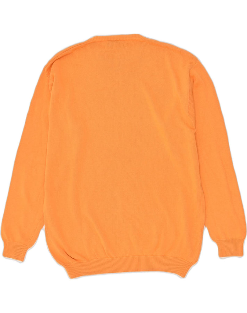 HENRY COTTONS Mens Crew Neck Jumper Sweater XL Orange Cotton | Vintage Henry Cottons | Thrift | Second-Hand Henry Cottons | Used Clothing | Messina Hembry 