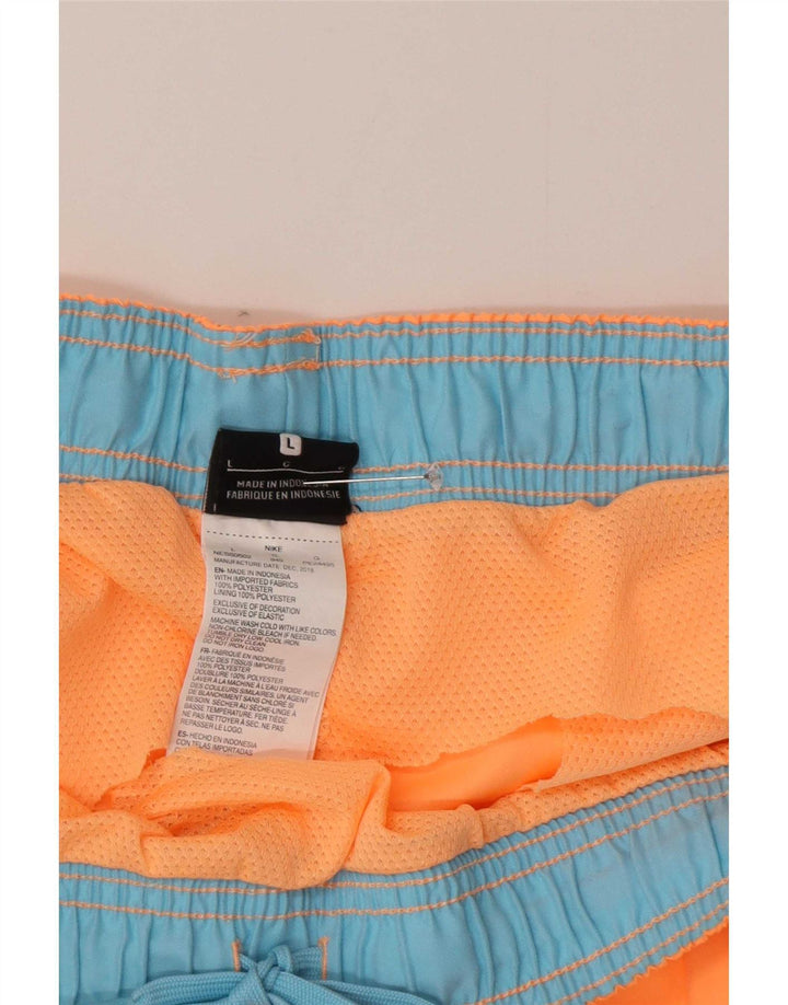 Nike Mens Sport Shorts Large Orange Polyester