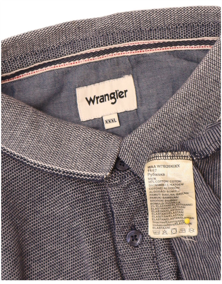 Wrangler Mens Polo Shirt 3XL Navy Blue Cotton
