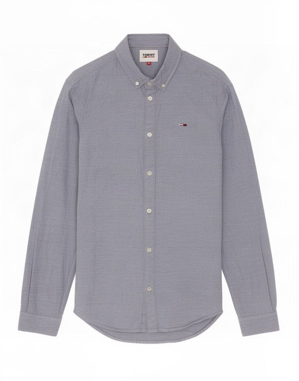 Tommy Hilfiger Mens Slim Fit Shirt XS Blue Cotton