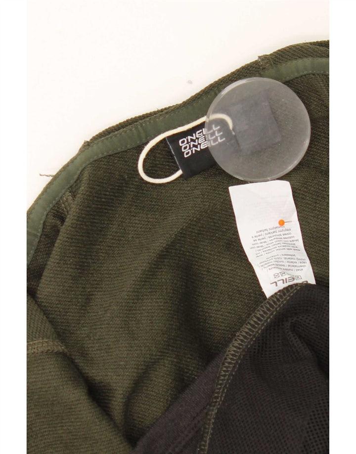 O'Neill Boys Zip Hoodie Sweater 14-15 Years Khaki Colourblock Polyester