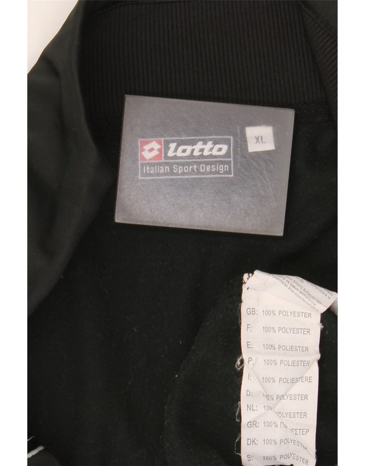 Lotto Mens Tracksuit Top Jacket XL Black Polyester