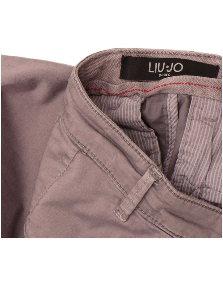 Liu Jo Mens Slim Chino Trousers IT 46 Small W30 L32 Grey Cotton