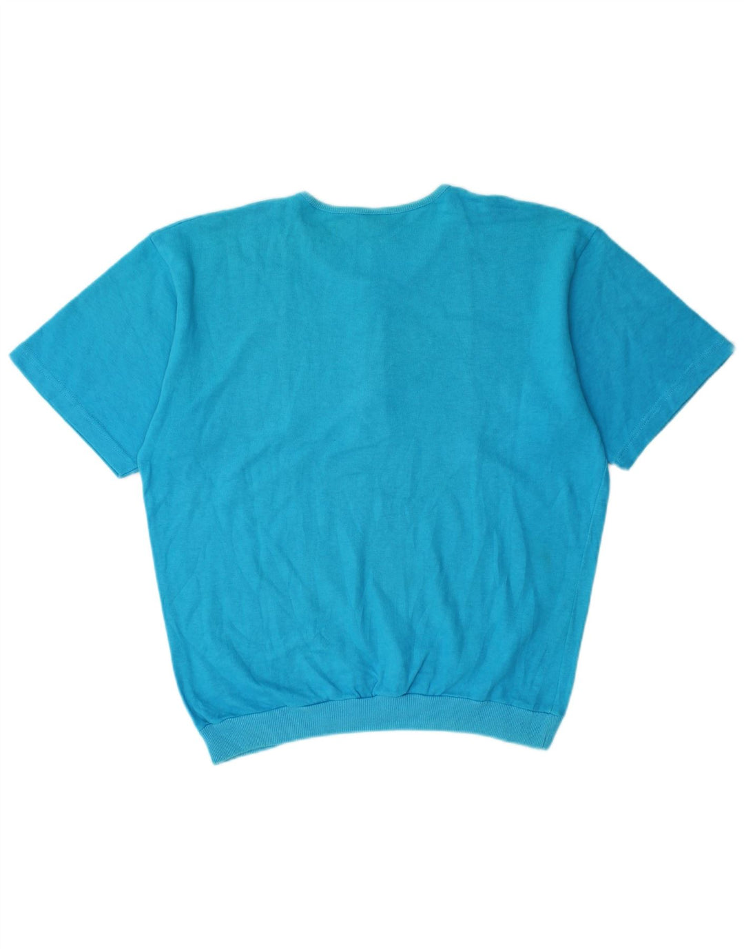 Carrera Womens Short Sleeve Crew Neck Jumper Sweater UK 14 Medium Blue