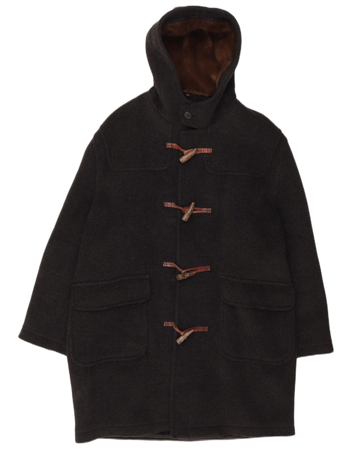 Moorbrook Mens Hooded Duffle Coat IT 52 XL Black Wool