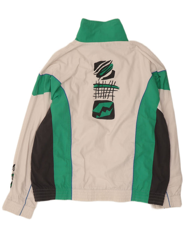 Lotto Mens Graphic Tracksuit Top Jacket XL White Colourblock