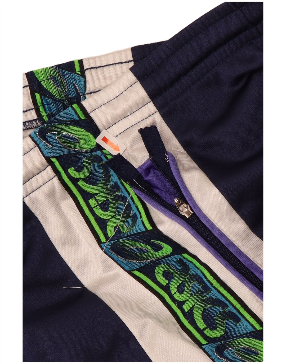 Asics Womens Full Tracksuit IT 46 Large Navy Blue Colourblock Polyamide