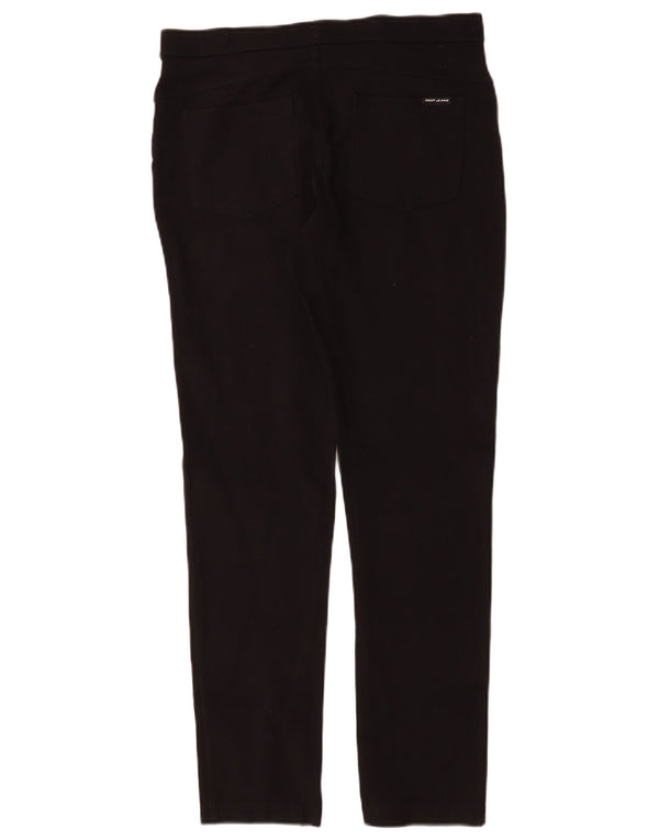 Dkny Womens Slim Casual Trousers Medium W30 L29 Black Viscose