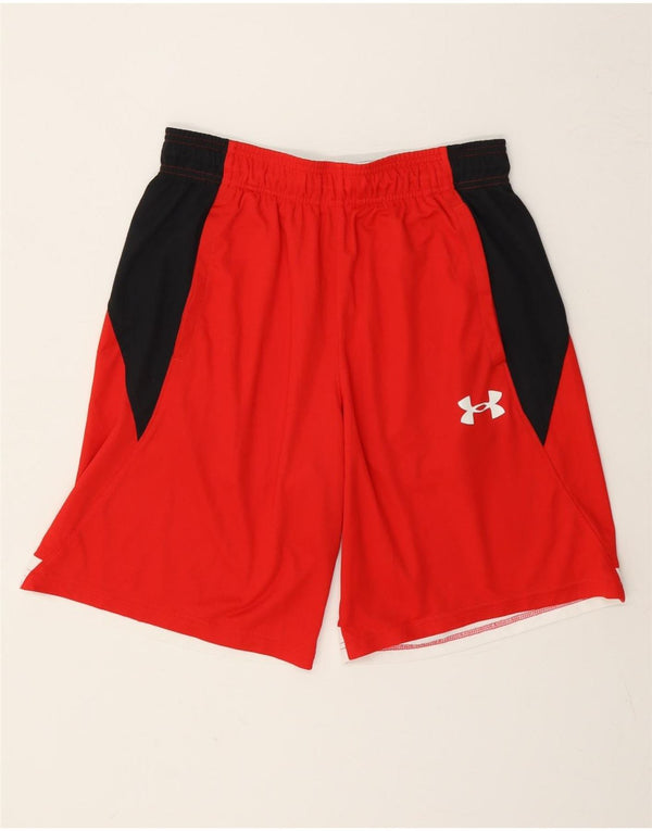 Under Armour Mens Sport Shorts Medium Red Colourblock