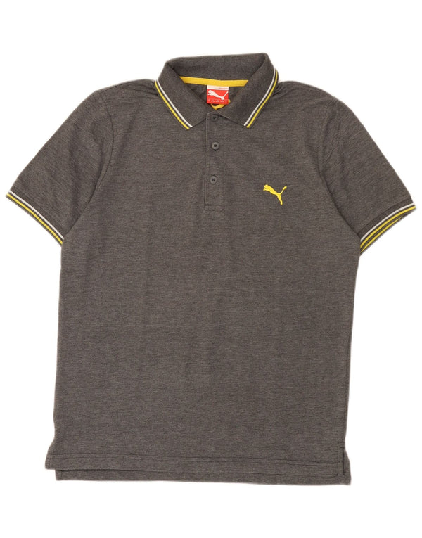 Puma Mens Polo Shirt Small Grey Flecked