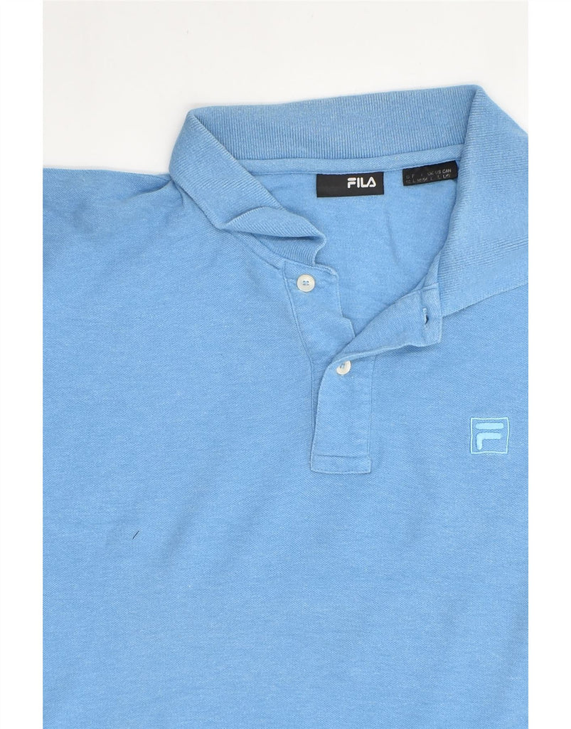 FILA Mens Polo Shirt Large Blue Cotton | Vintage Fila | Thrift | Second-Hand Fila | Used Clothing | Messina Hembry 